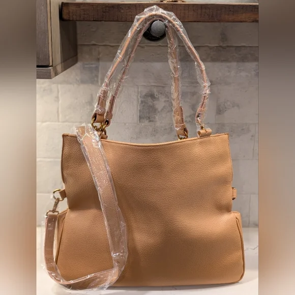 Steve Madden Bodie Tote - NWT - Tan 16x13 Inches - Picture 11 of 16